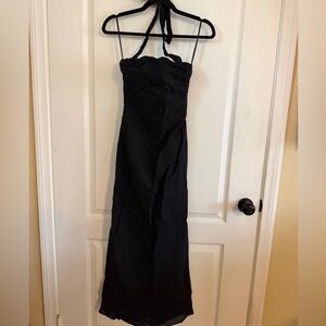 NWT White Fox “Counting On It” Halter Backless Linen Type Dress   Size XS